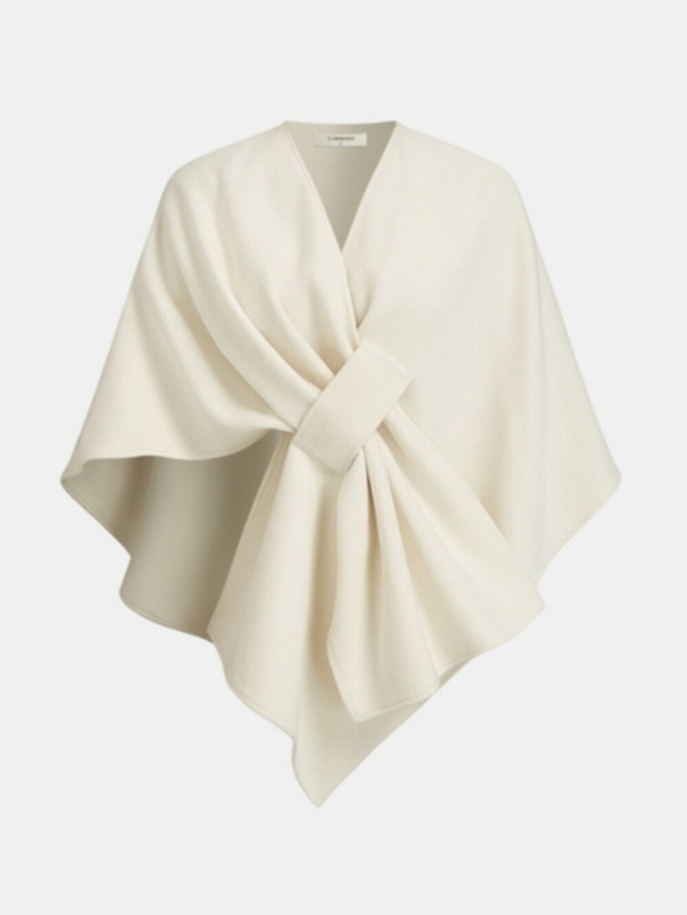 Commense Ivory Knot-Front Cape